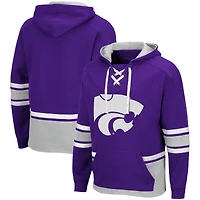 Chandail à capuchon pour homme Colosseum Kansas State Wildcats lacets 3.0 violet