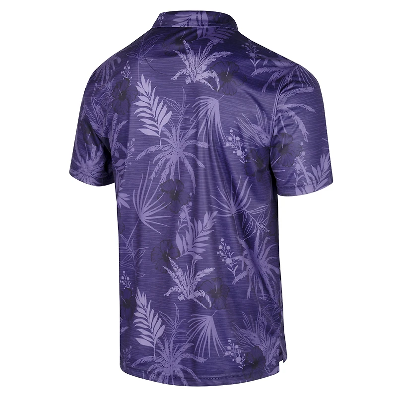 Men's Colosseum Purple Kansas State Wildcats Palms Team Polo
