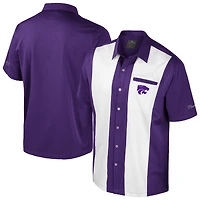 Men's Colosseum Purple Kansas State Wildcats Strike Bowling Button-Up Shirt