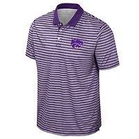 Polo rayé violet Colosseum pour homme des Kansas State Wildcats