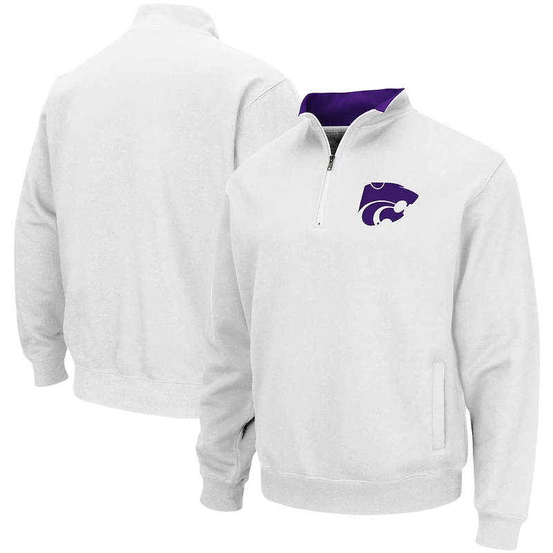 Veste Colosseum White Kansas State Wildcats Tortugas Logo Quarter-Zip pour homme