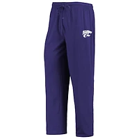 Men's Concepts Sport Purple/Heathered Charcoal Kansas State Wildcats Meter Long Sleeve Top & Pants Sleep Set