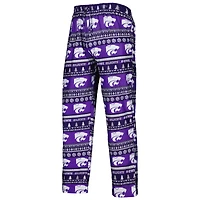 Ensemble de nuit pour homme Concepts Sport Purple Kansas State Wildcats Swivel avec haut à manches longues et pantalon