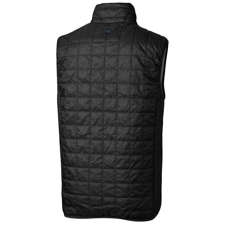 Gilet matelassé isolant entièrement zippé Rainier PrimaLoft pour homme, coupe-vent et buck, Kansas State Wildcats, noir, taille grande