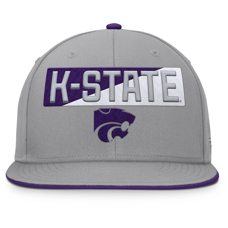 Casquette snapback grise Kansas State Wildcats Duo pour homme