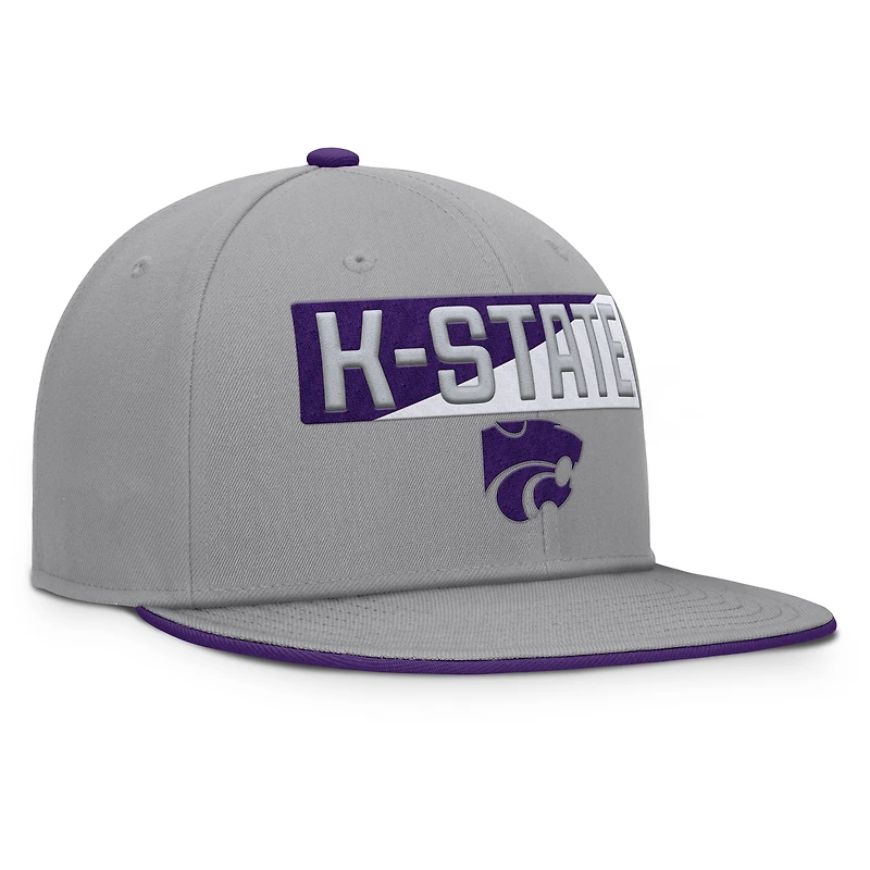 Casquette snapback grise Kansas State Wildcats Duo pour homme