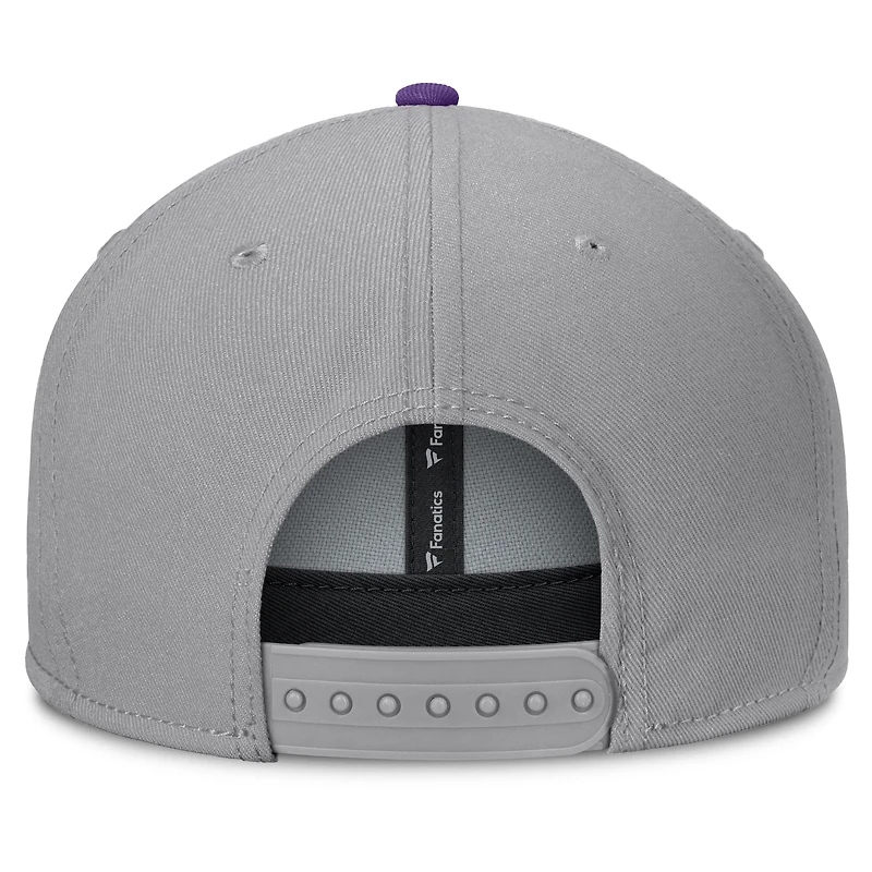 Men's Fanatics Gray Kansas State Wildcats Duo Snapback Hat