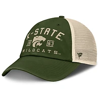 Casquette ajustable de camionneur Frontier OHT Military Appreciation de Kansas State Wildcats de Fanatics pour hommes Olive