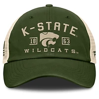 Casquette ajustable de camionneur Frontier OHT Military Appreciation de Kansas State Wildcats de Fanatics pour hommes Olive