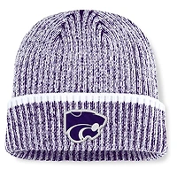 Bonnet en tricot à revers Fanatics violet/blanc Kansas State Wildcats Haze pour homme