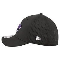 Casquette New Era noire Kansas State Wildcats 39THIRTY M-Crown Flex Fit pour homme