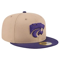 Men's New Era  Khaki Kansas State Wildcats Two-Tone 59FIFTY Fitted Hat