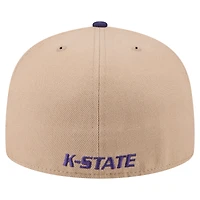 Men's New Era  Khaki Kansas State Wildcats Two-Tone 59FIFTY Fitted Hat