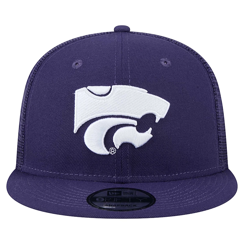 Men's New Era Purple Kansas State Wildcats 9FIFTY Trucker Snapback Hat