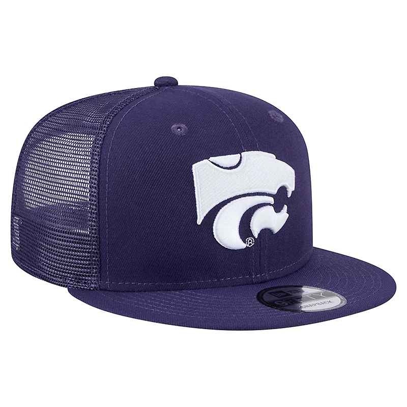 Men's New Era Purple Kansas State Wildcats 9FIFTY Trucker Snapback Hat
