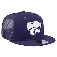 Men's New Era Purple Kansas State Wildcats 9FIFTY Trucker Snapback Hat