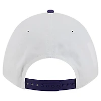 Men's New Era White/Purple Kansas State Wildcats Arch Two-Tone Rope 9FORTY A-Frame M-Crown Adjustable Hat
