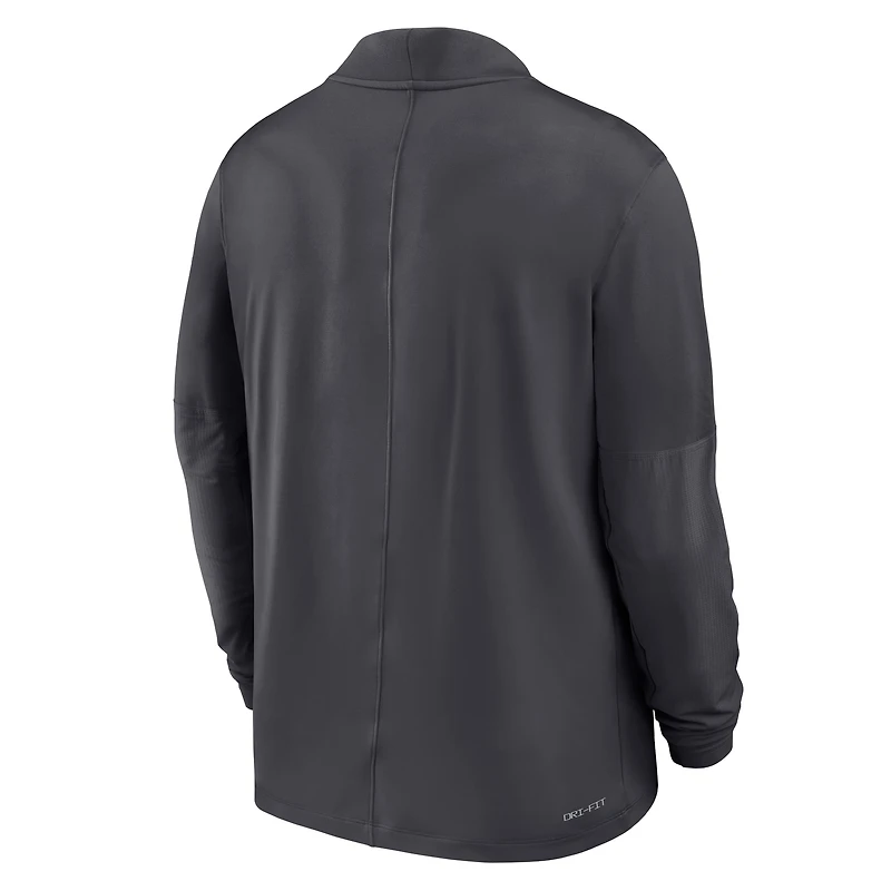 Men's Nike  Anthracite Kansas State Wildcats Dri-FIT Half-Zip Pullover