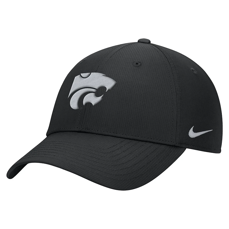 Casquette ajustable Nike noire Kansas State Wildcats 2025 On-Field Club Performance pour homme