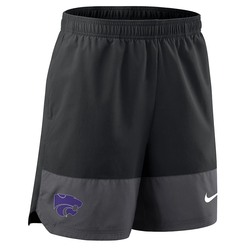 Short Nike noir Kansas State Wildcats 2025 pour homme