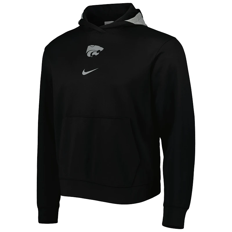 Chandail à capuchon Performance Spotlight des Wildcats de l'État du Kansas Nike pour homme, noir