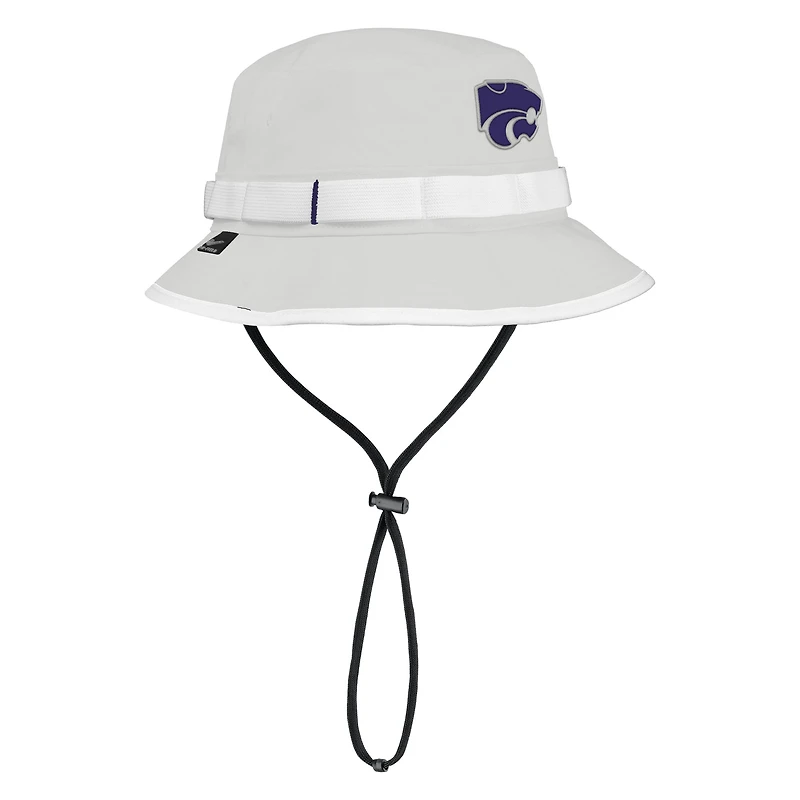 Men's Nike Gray Kansas State Wildcats 2025 On-Field Boonie Performance Bucket Hat