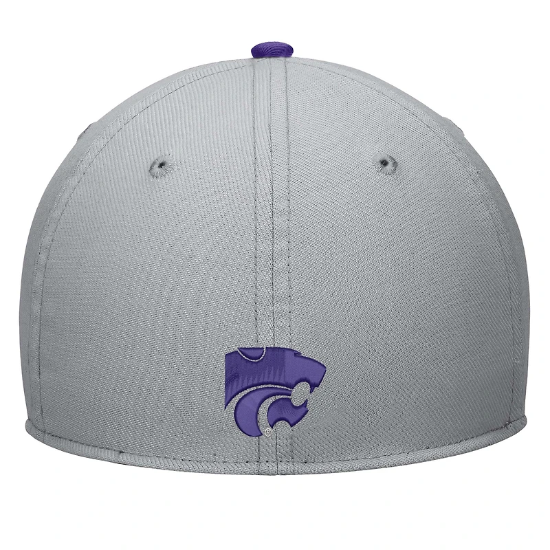 Men's Nike Gray Kansas State Wildcats Rise Flex Hat