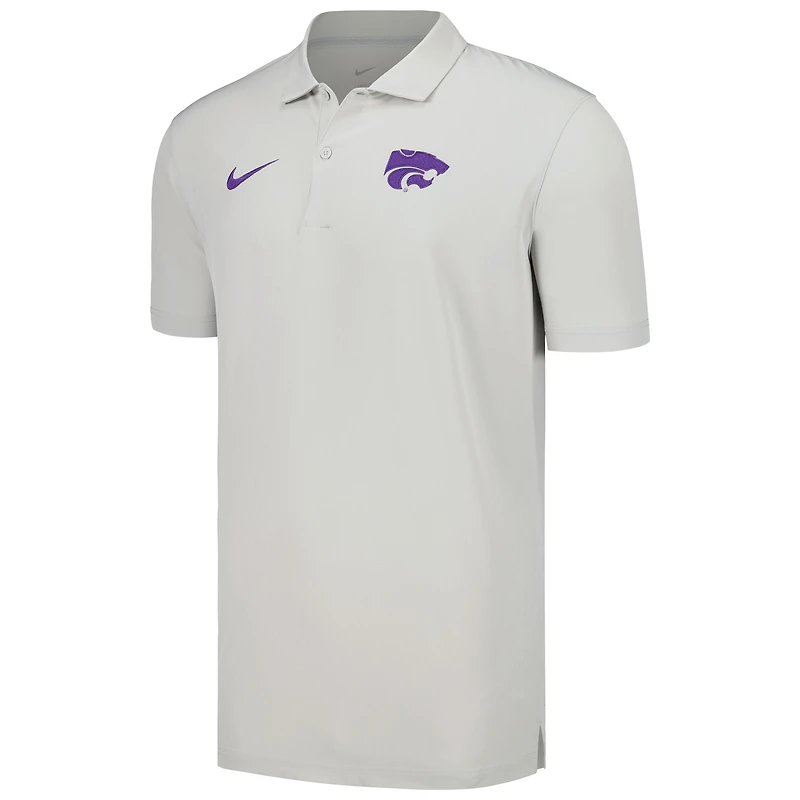 Polo Nike pour hommes, gris, Kansas State Wildcats Sideline Performance