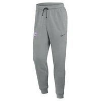 Men's Nike Heather Gray Kansas State Wildcats Basketball Practice Dri-FIT Taper Sweatpants