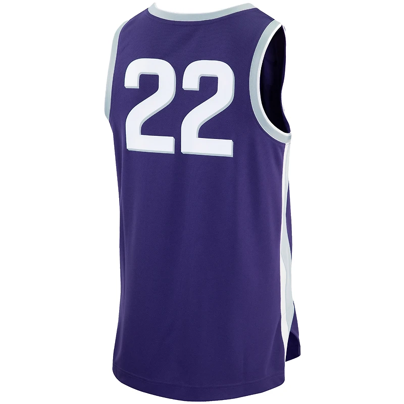 Men's Nike #22 Purple Kansas State Wildcats Replica Basketball Jersey