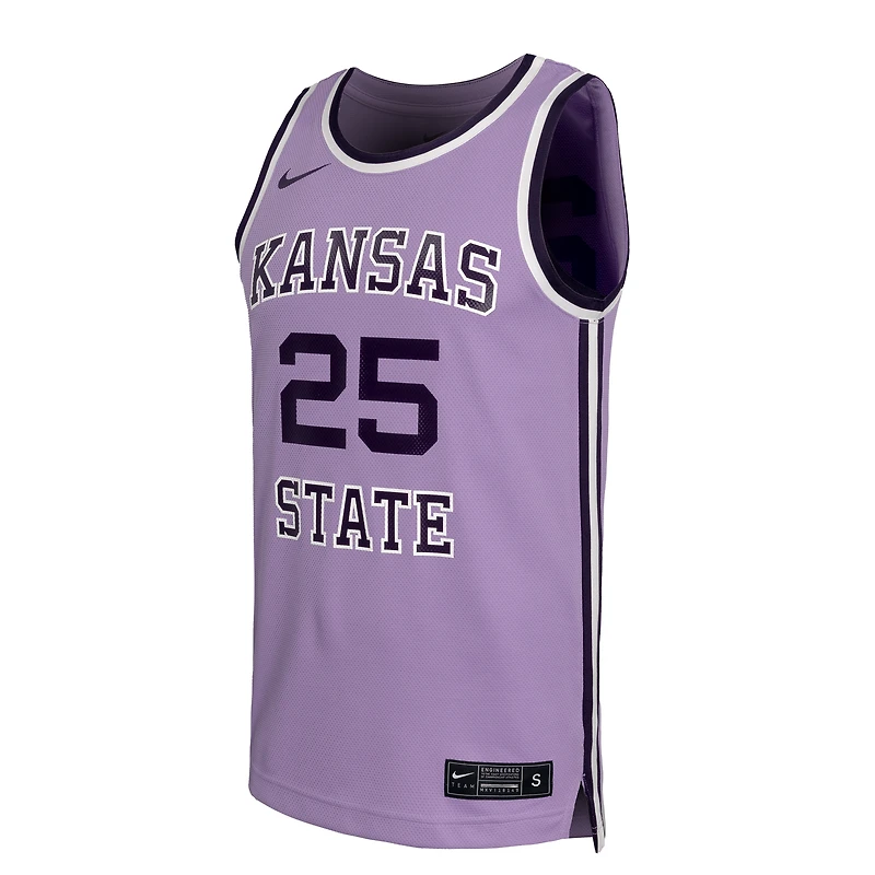 Maillot de basket-ball rétro réplique Nike #24 Lavender Kansas State Wildcats pour homme