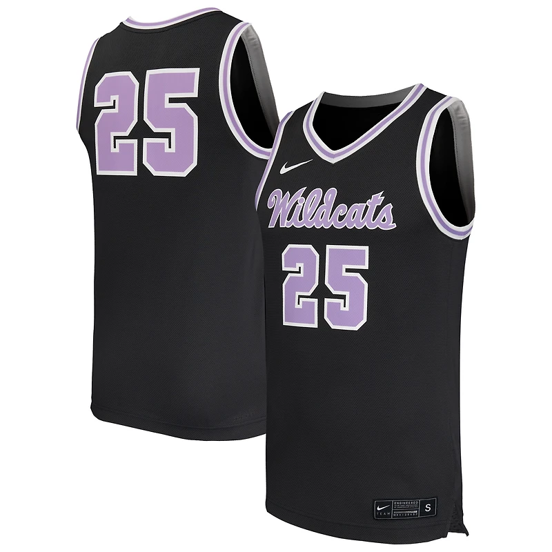 Maillot de basket-ball réplique Nike #25 noir Kansas State Wildcats pour homme