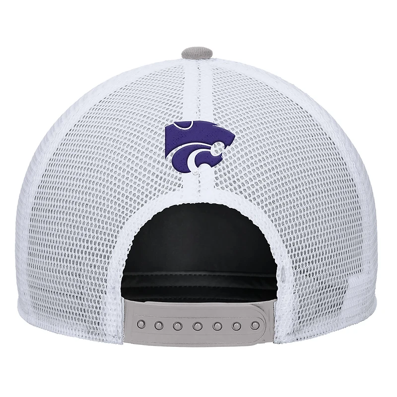 Casquette ajustable Nike Pewter Kansas State Wildcats 2025 On-Field Rise Trucker Performance pour homme
