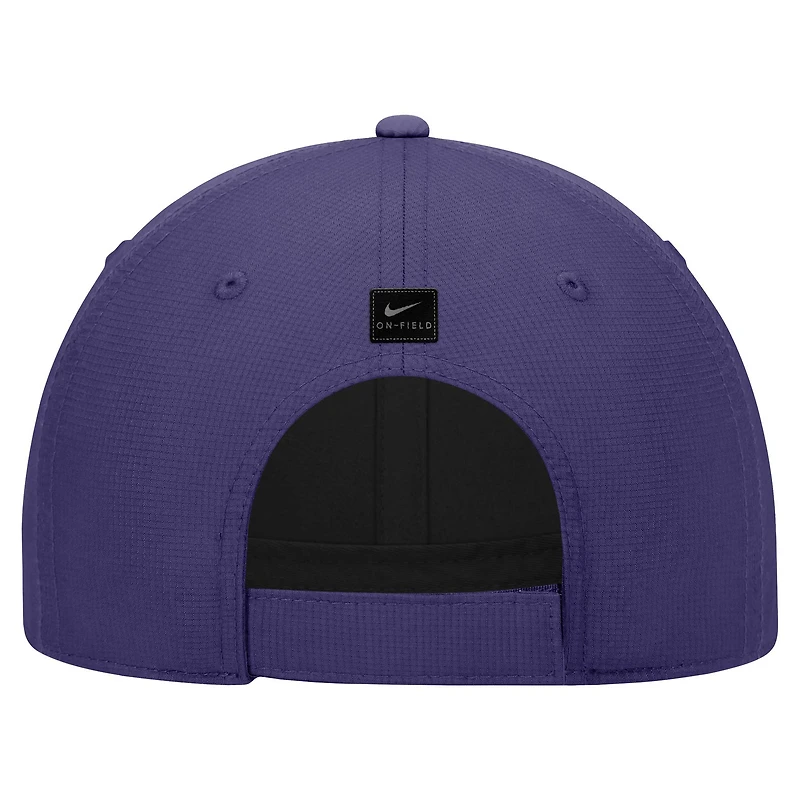 Casquette réglable violet Kansas State Wildcats 2024 Sideline Club pour homme