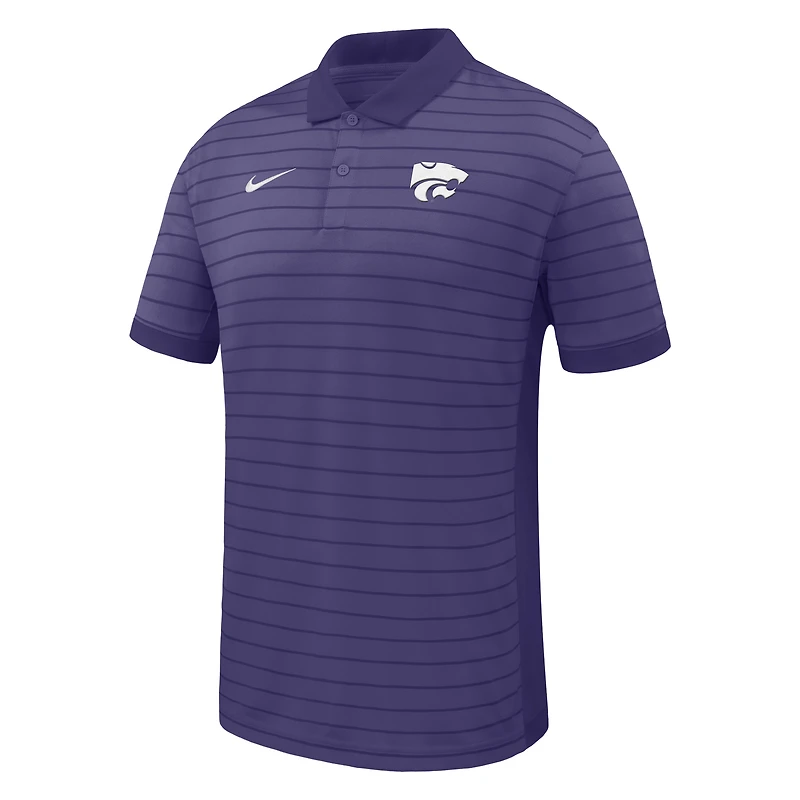 Men's Nike Purple Kansas State Wildcats 2025 Early Season Coaches Sideline Victory Stripe Performance Polo