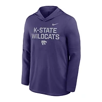Sweat à capuche manches longues Nike violet Kansas State Wildcats 2025 Sideline Dri-FIT pour homme