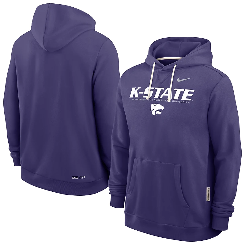 Sweat à capuche Nike violet Kansas State Wildcats 2025 Sideline Standard Issue Dri-FIT pour homme