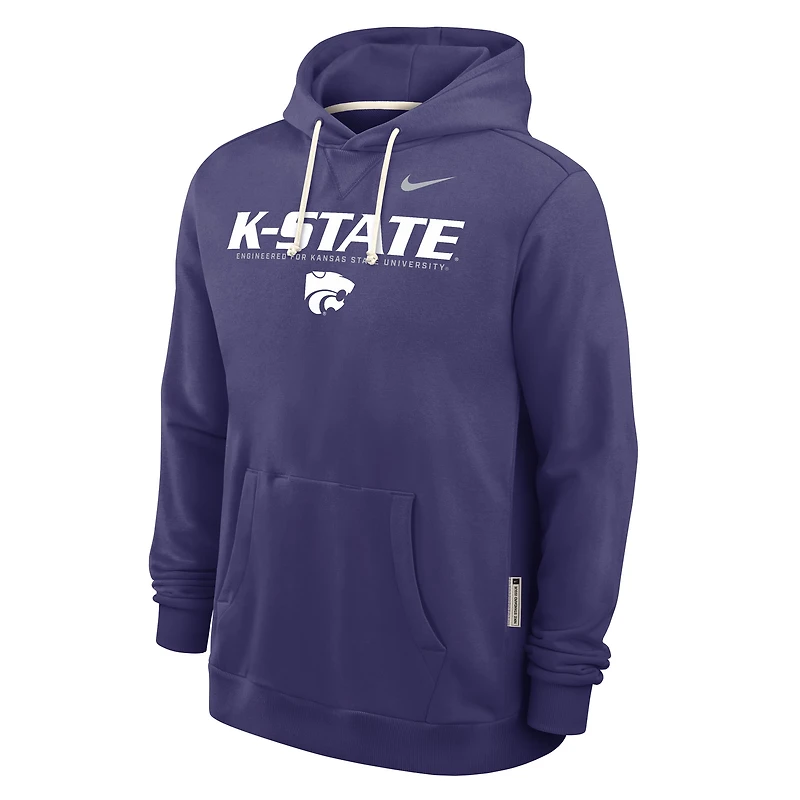 Sweat à capuche Nike violet Kansas State Wildcats 2025 Sideline Standard Issue Dri-FIT pour homme