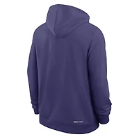 Sweat à capuche Nike violet Kansas State Wildcats 2025 Sideline Standard Issue Dri-FIT pour homme