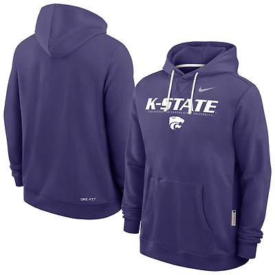 Men's Nike Purple Kansas State Wildcats 2025 Sideline Standard Issue Dri-FIT Hoodie
