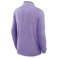 Haut Nike violet à fermeture éclair quart de tour pour homme Kansas State Wildcats Coaches Courtside Basketball Victory Performance
