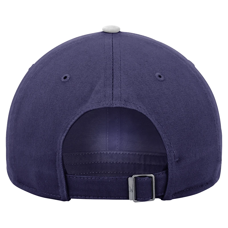 Casquette ajustable Nike Kansas State Wildcats Colorblock Club violette pour homme