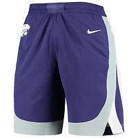 Short de basket-ball Nike pour homme, réplique l'équipe des Wildcats Kansas State, violet