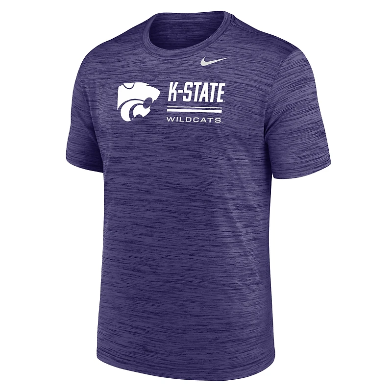 T-shirt Nike Velocity Dri-FIT violet Kansas State Wildcats pour homme