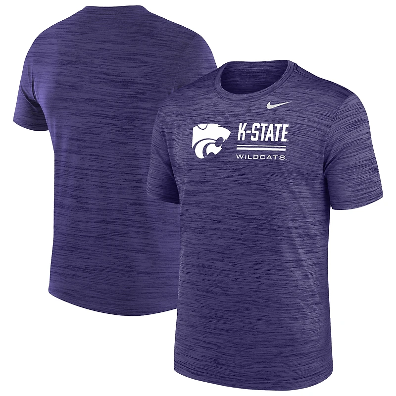 T-shirt Nike Velocity Dri-FIT violet Kansas State Wildcats pour homme