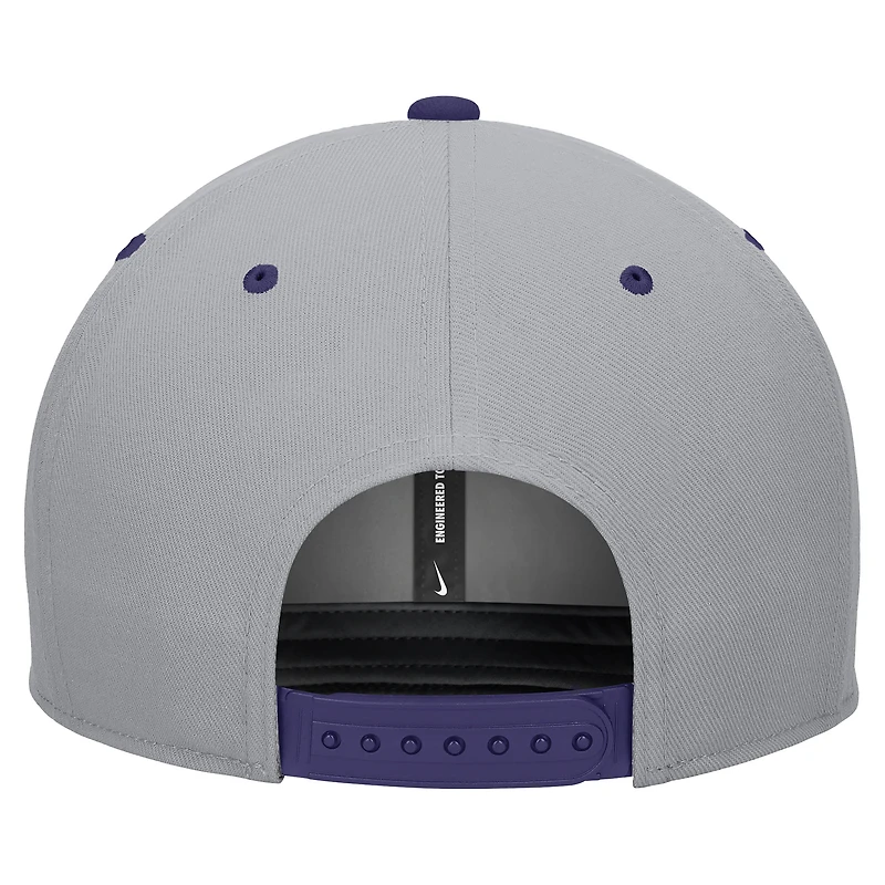 Men's Nike White/Gray Kansas State Wildcats Pro Performance Snapback Hat