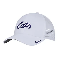 Casquette Nike blanche Kansas State Wildcats 2025 Performance Flex pour homme