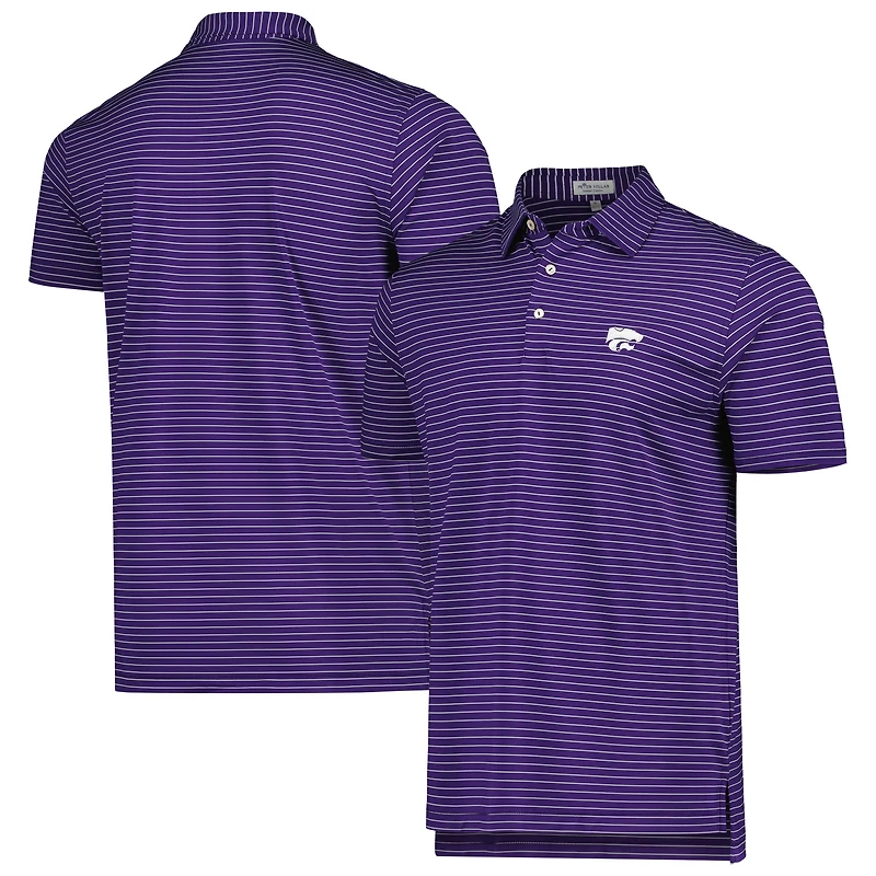 Polo en jersey Crafty Performance Peter Millar pour homme des Wildcats de l'État du Kansas, violet