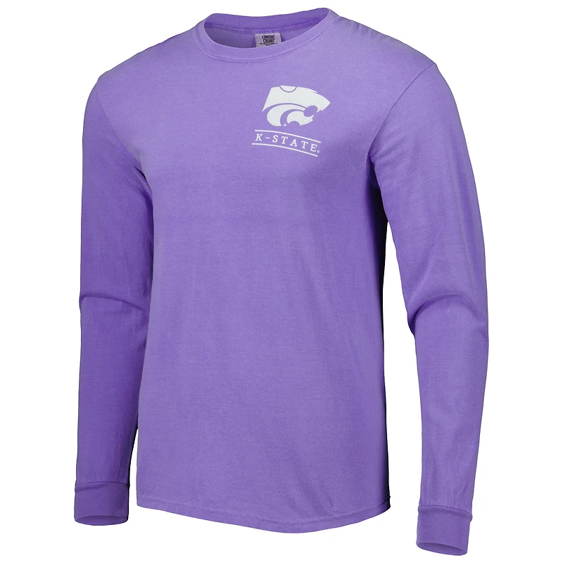 T-shirt violet à manches longues Kansas State Wildcats Circle Campus Scene pour homme
