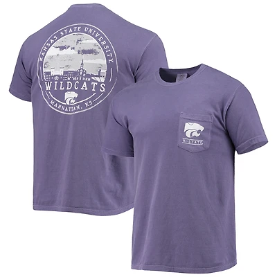 Men's Purple Kansas State Wildcats Circle Campus Scene T-Shirt